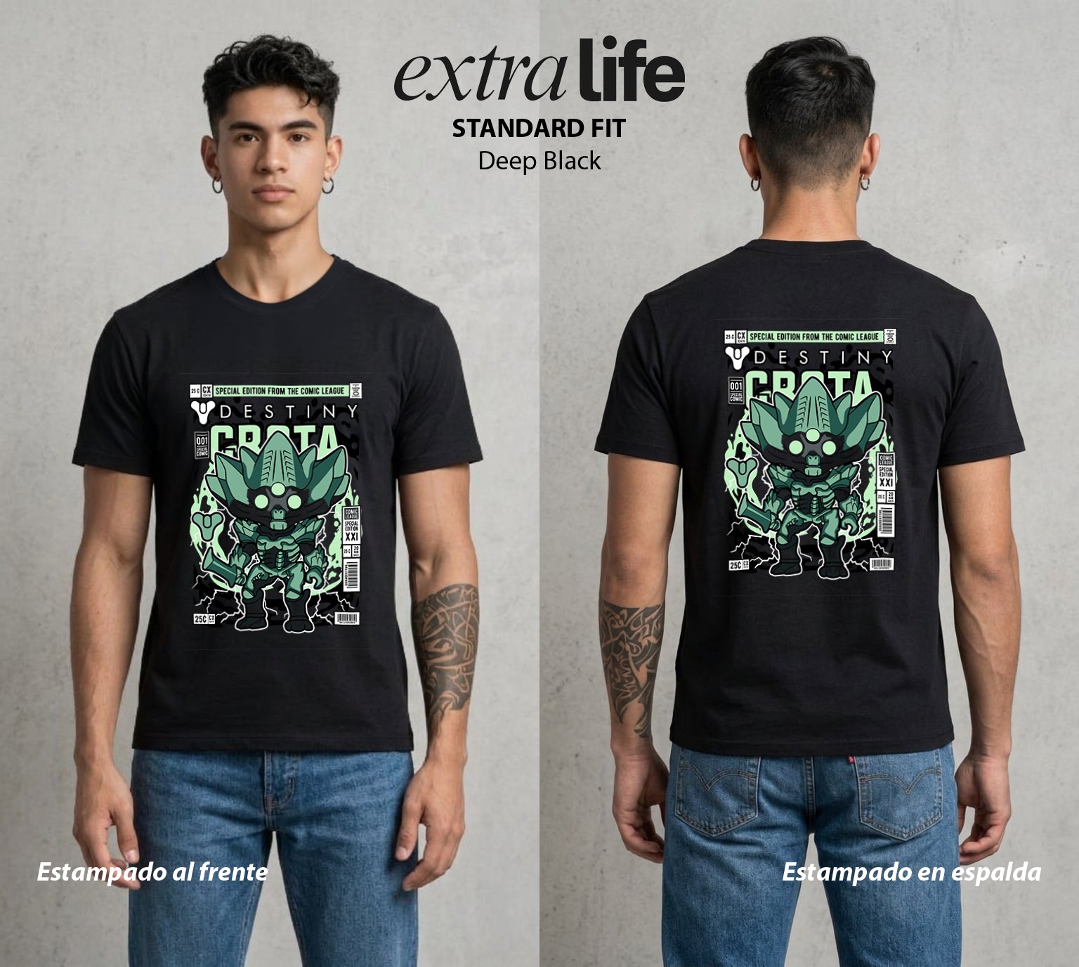 Los Guardianes del Cosmos | El Rey del Submundo #00531 - Playera Standard Fit | Deep Black - Foto en modelo