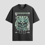 Playera urbana de anime y gaming ExtraLife MX, corte Standard Fit unisex ligero y transpirable en color Deep Black y Pure White, ropa de uso diario para gym y casual.