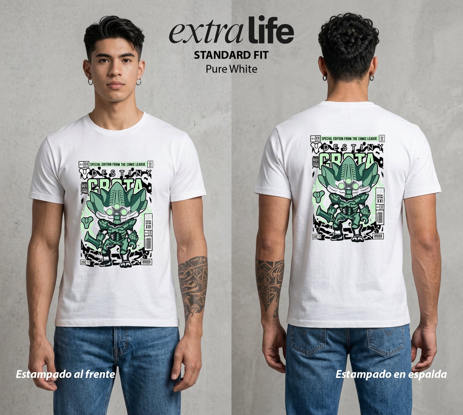 Los Guardianes del Cosmos | El Rey del Submundo #00531 - Playera Standard Fit | Pure White - Foto en modelo