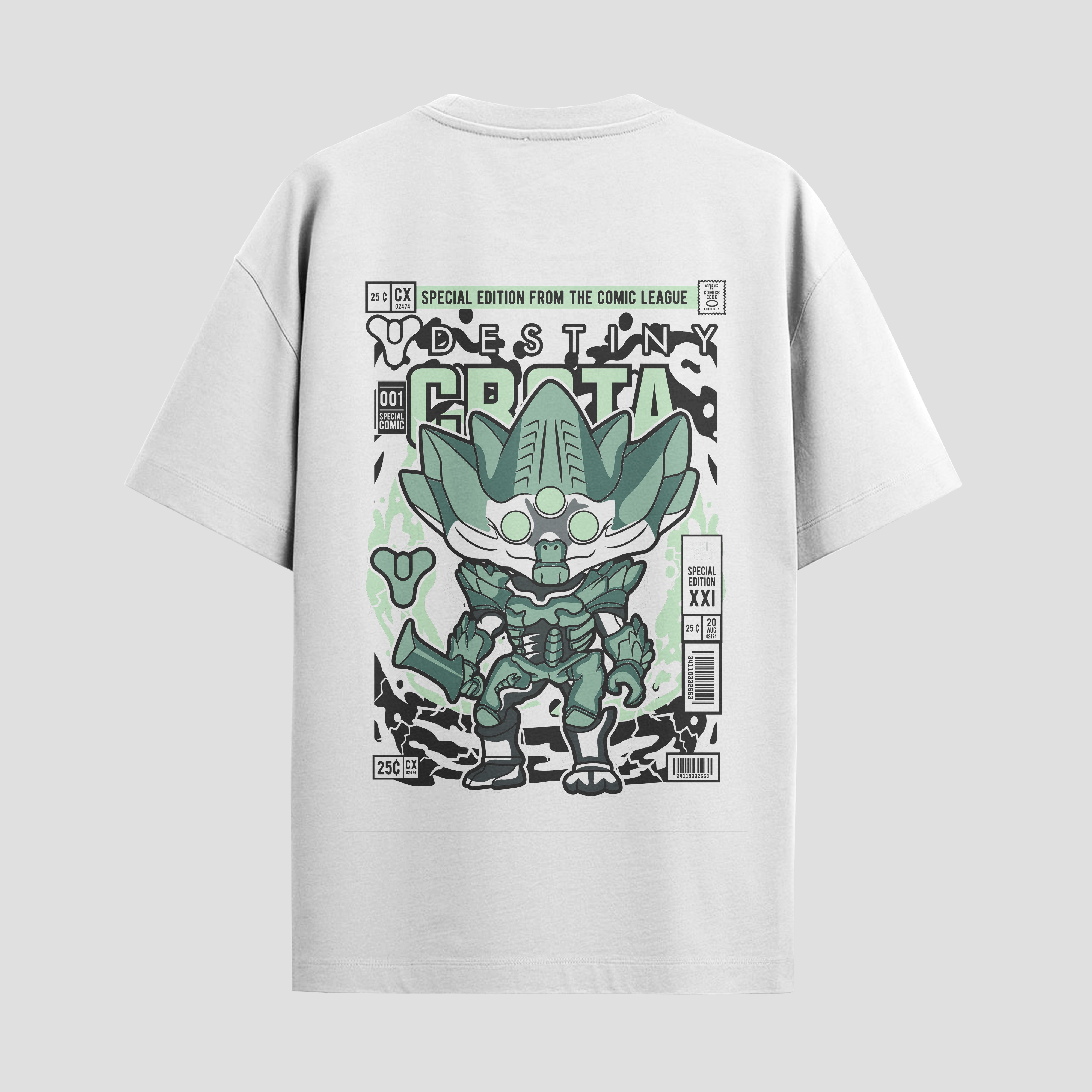 Playera urbana de anime y gaming ExtraLife MX, corte Standard Fit unisex ligero y transpirable en color Deep Black y Pure White, ropa de uso diario para gym y casual.