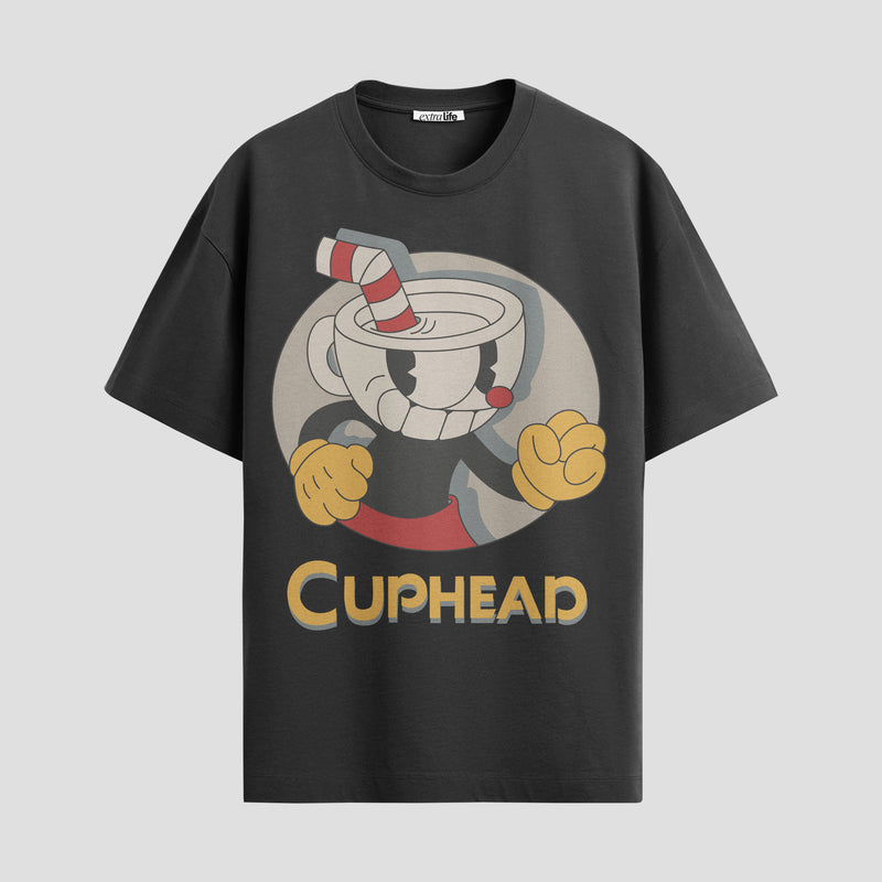 Playera urbana de anime y gaming ExtraLife MX, corte Standard Fit unisex ligero y transpirable en color Deep Black y Pure White, ropa de uso diario para gym y casual.