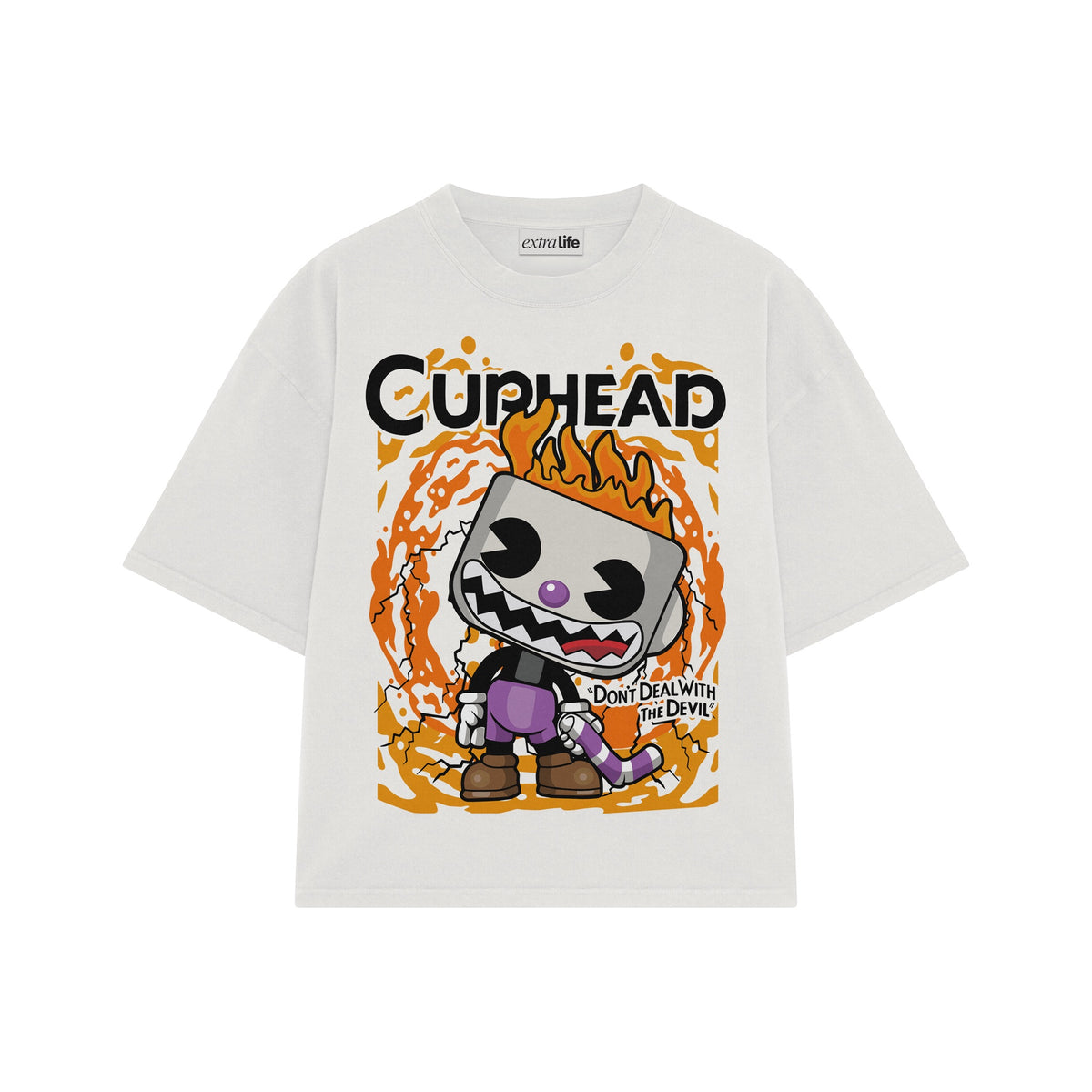 Playera streetwear premium de anime y gaming ExtraLife MX, corte oversized drop shoulder ligero y fresco en color Deep Black y Off-White, moda urbana mexicana de culto.