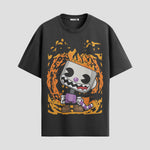 Playera urbana de anime y gaming ExtraLife MX, corte Standard Fit unisex ligero y transpirable en color Deep Black y Pure White, ropa de uso diario para gym y casual.