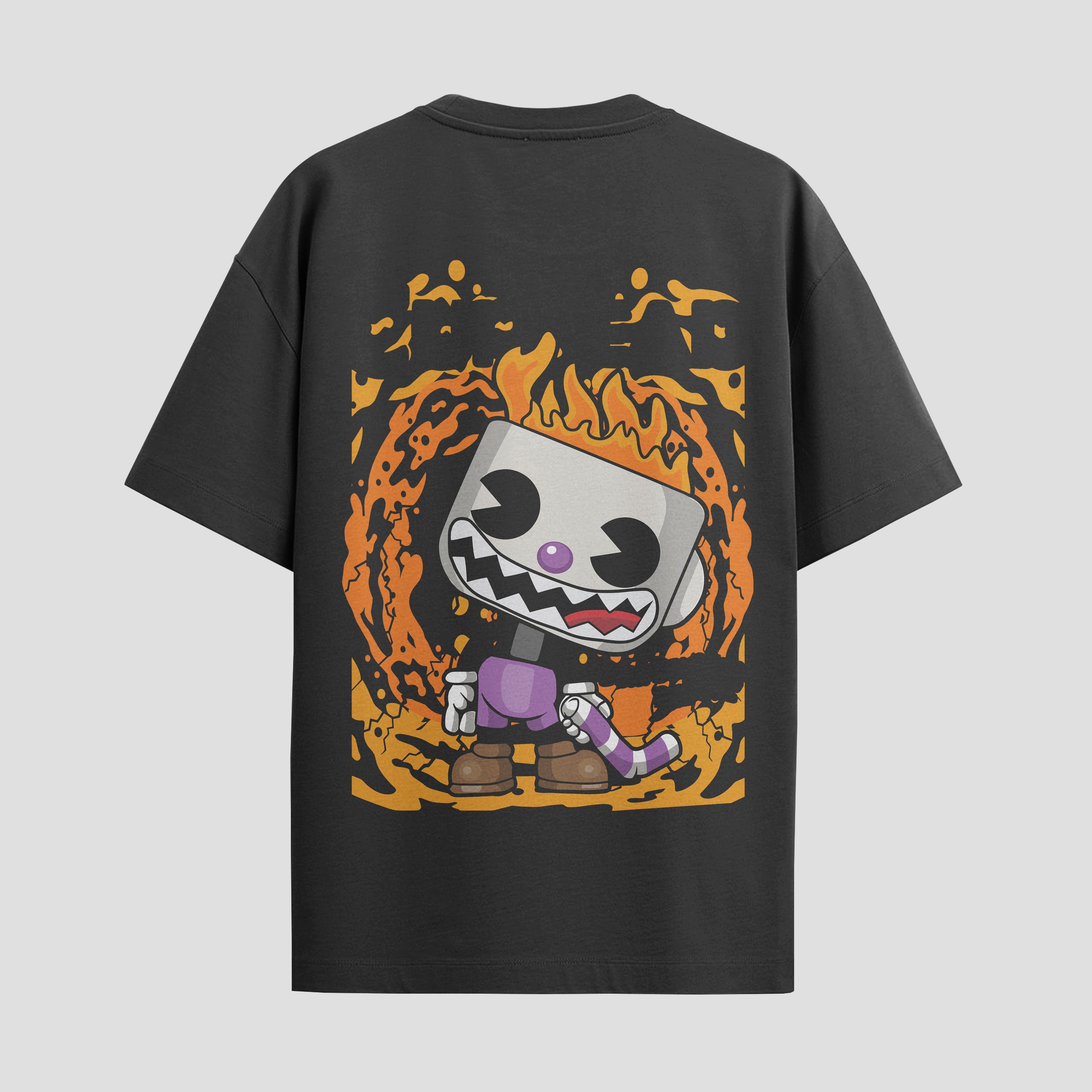 Playera urbana de anime y gaming ExtraLife MX, corte Standard Fit unisex ligero y transpirable en color Deep Black y Pure White, ropa de uso diario para gym y casual.