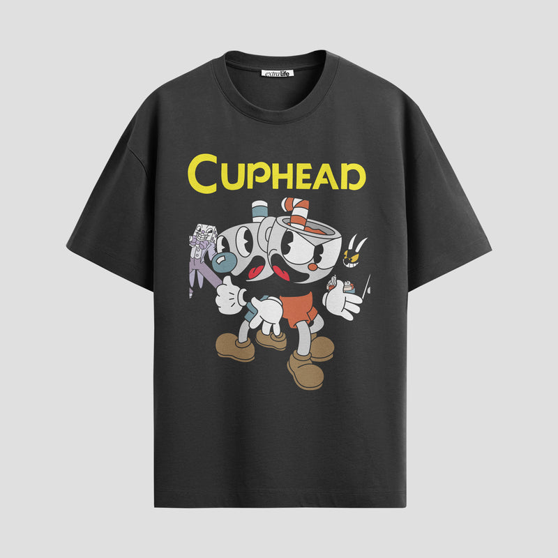 Playera urbana de anime y gaming ExtraLife MX, corte Standard Fit unisex ligero y transpirable en color Deep Black y Pure White, ropa de uso diario para gym y casual.