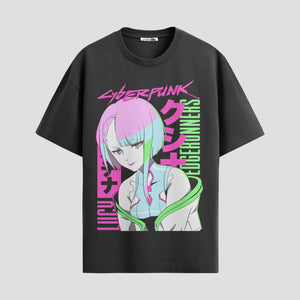 Playera urbana de anime y gaming ExtraLife MX, corte Standard Fit unisex ligero y transpirable en color Deep Black y Pure White, ropa de uso diario para gym y casual.