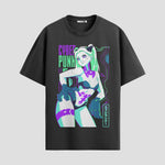 Playera urbana de anime y gaming ExtraLife MX, corte Standard Fit unisex ligero y transpirable en color Deep Black y Pure White, ropa de uso diario para gym y casual.
