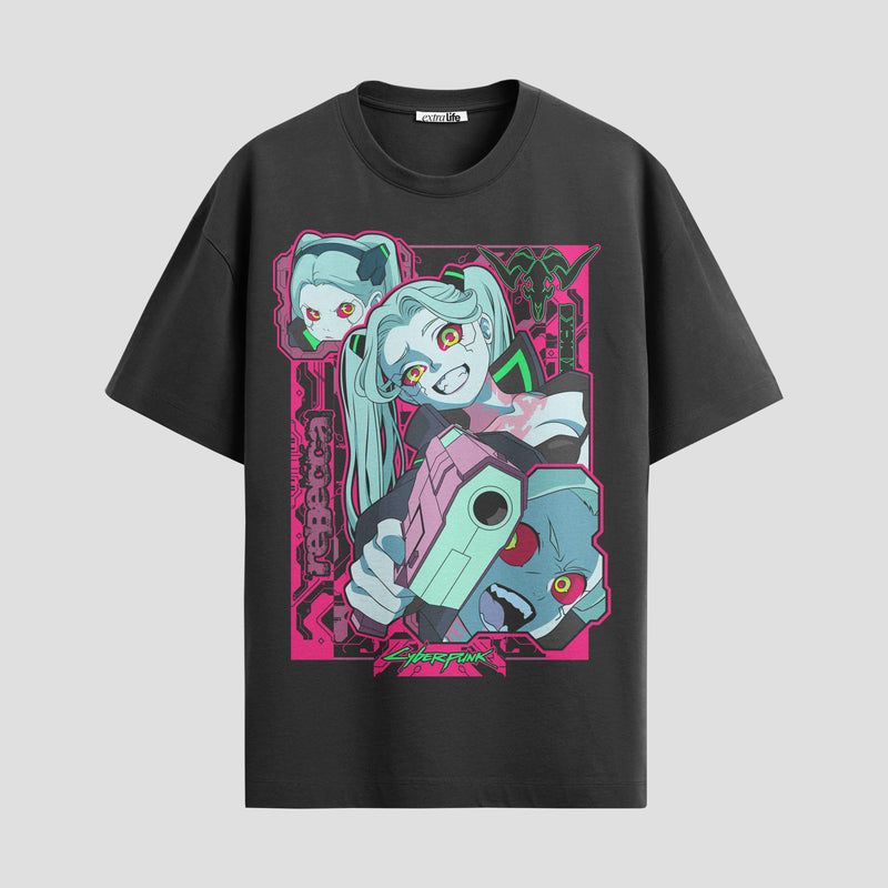 Playera urbana de anime y gaming ExtraLife MX, corte Standard Fit unisex ligero y transpirable en color Deep Black y Pure White, ropa de uso diario para gym y casual.