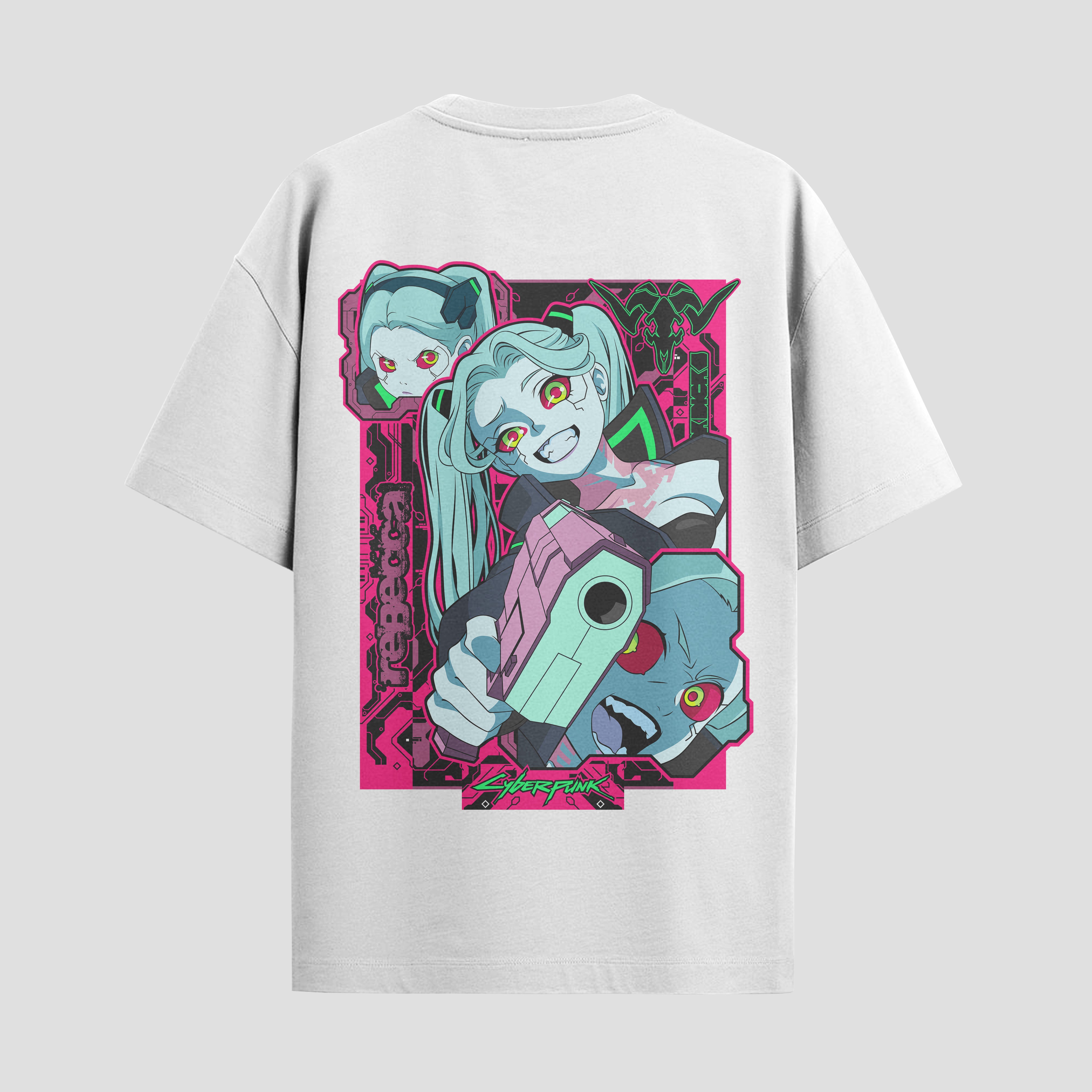 Playera urbana de anime y gaming ExtraLife MX, corte Standard Fit unisex ligero y transpirable en color Deep Black y Pure White, ropa de uso diario para gym y casual.