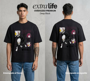 Lo Paranormal Cotidiano | El Grupo Paranormal #00563 - Playera Oversized Premium | Deep Black - Foto en modelo