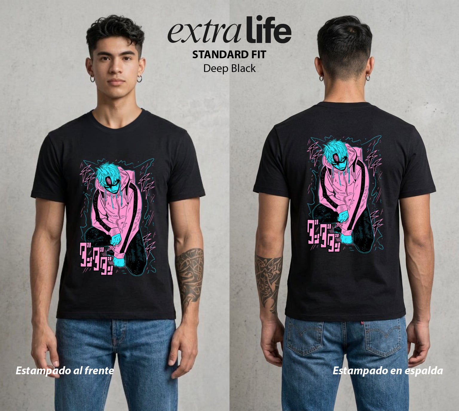 Lo Paranormal Cotidiano | El Guardian Invisible #00568 - Playera Standard Fit | Deep Black - Foto en modelo