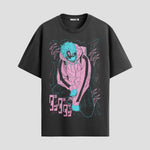 Playera urbana de anime y gaming ExtraLife MX, corte Standard Fit unisex ligero y transpirable en color Deep Black y Pure White, ropa de uso diario para gym y casual.