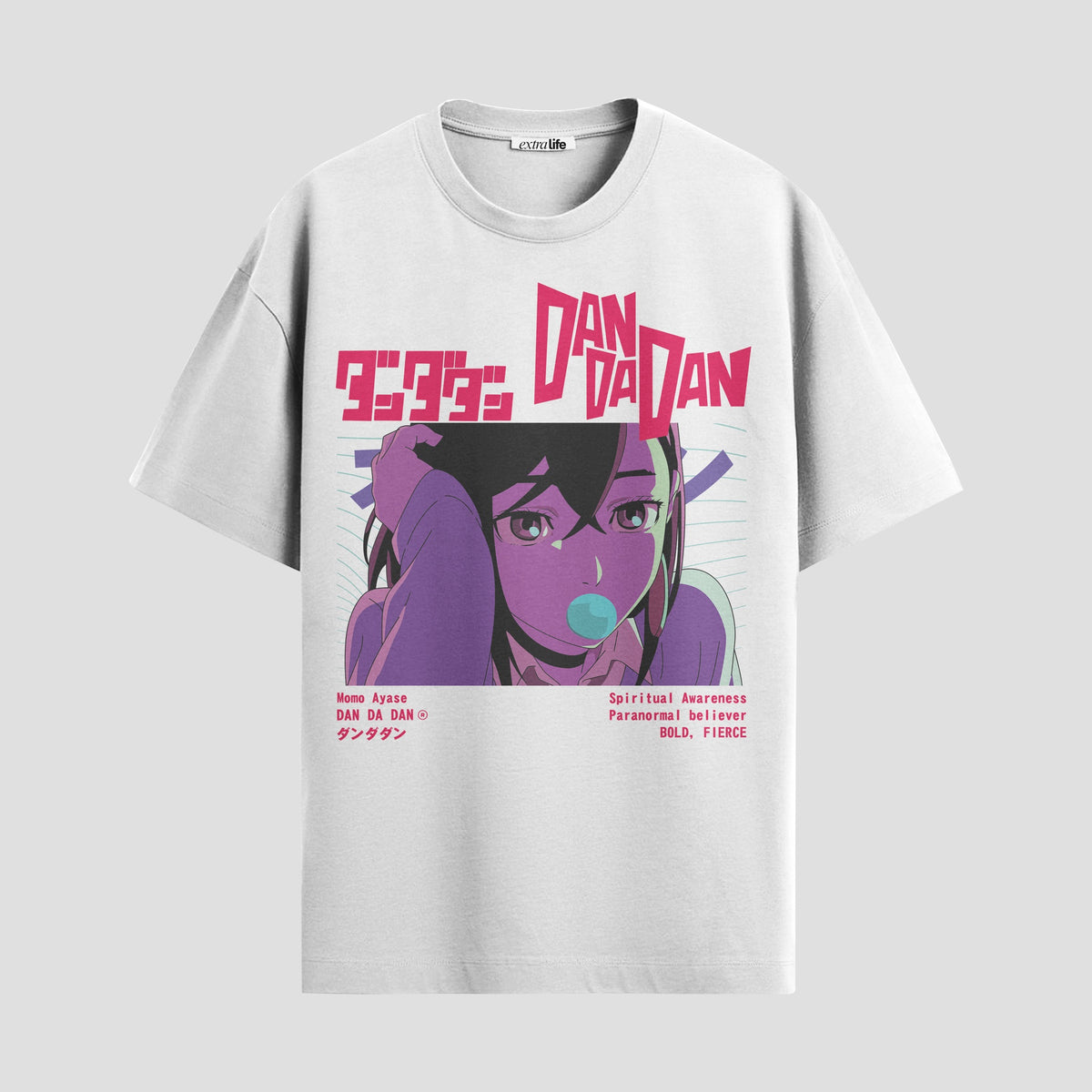 Playera urbana de anime y gaming ExtraLife MX, corte Classic Premium unisex ligero y transpirable en color Deep Black y Pure White, ropa de uso diario para gym y casual.