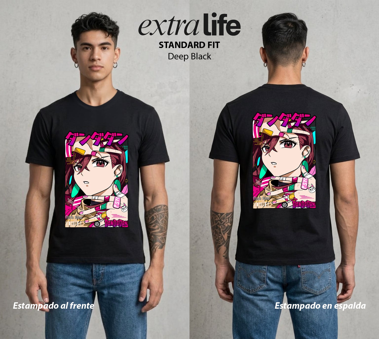 Lo Paranormal Cotidiano | La Cazadora de Espiritus #00570 - Playera Standard Fit | Deep Black - Foto en modelo