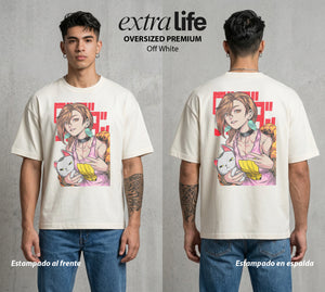 Lo Paranormal Cotidiano | La Chica del Ocultismo #00571 - Playera Oversized Premium | Off White - Foto en modelo