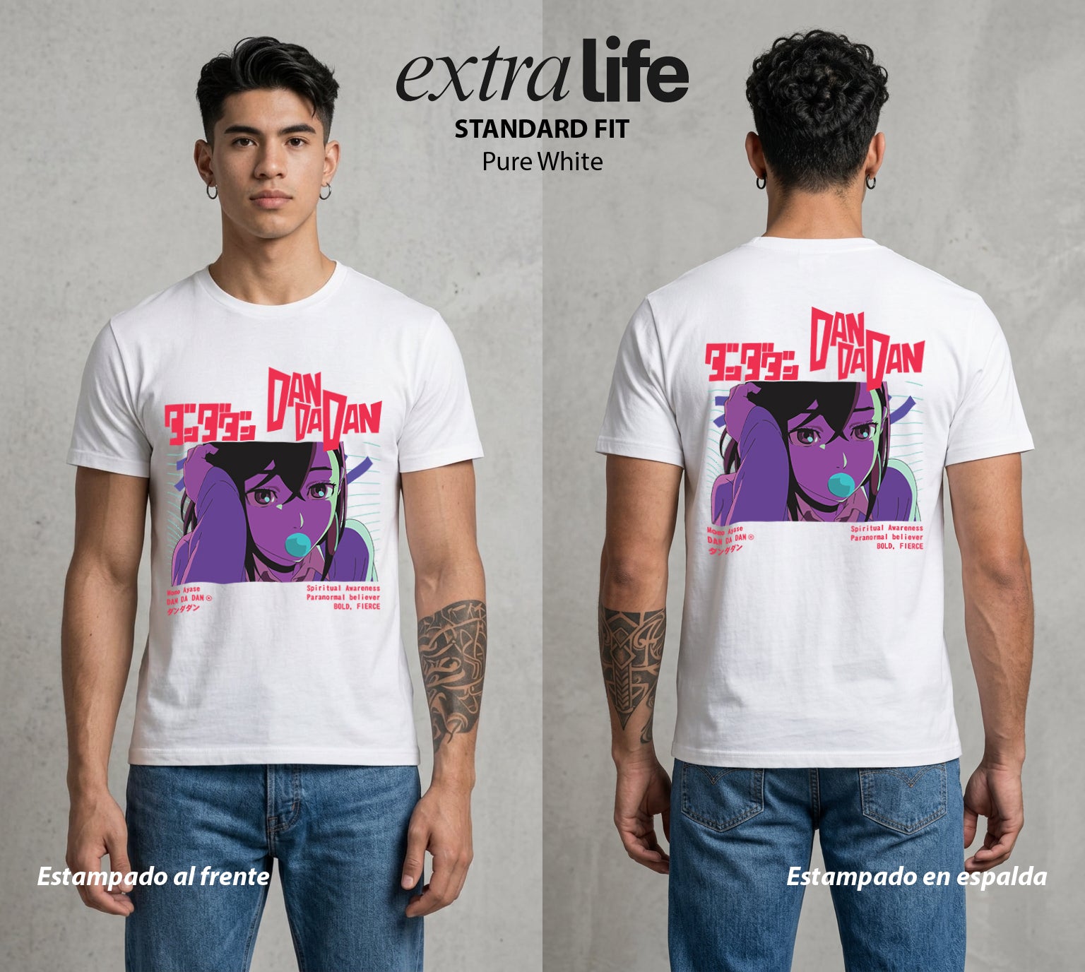 Lo Paranormal Cotidiano | La Cazadora de Espiritus #00572 - Playera Standard Fit | Pure White - Foto en modelo