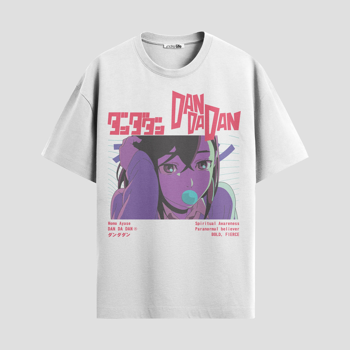 Playera urbana de anime y gaming ExtraLife MX, corte Classic Premium unisex ligero y transpirable en color Deep Black y Pure White, ropa de uso diario para gym y casual.
