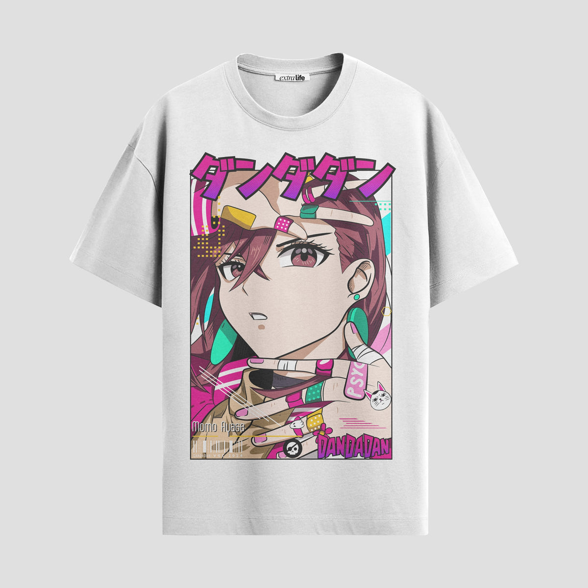 Playera urbana de anime y gaming ExtraLife MX, corte Classic Premium unisex ligero y transpirable en color Deep Black y Pure White, ropa de uso diario para gym y casual.