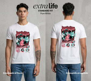 Lo Paranormal Cotidiano | La Chica y los Aliens #00574 - Playera Standard Fit | Pure White - Foto en modelo