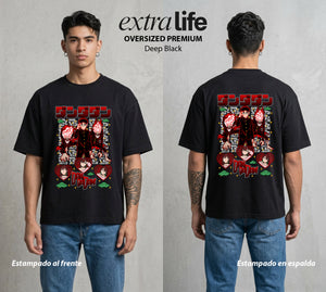 Lo Paranormal Cotidiano | El Amor Paranormal #00575 - Playera Oversized Premium | Deep Black - Foto en modelo