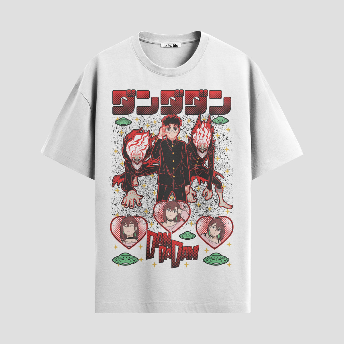 Playera urbana de anime y gaming ExtraLife MX, corte Classic Premium unisex ligero y transpirable en color Deep Black y Pure White, ropa de uso diario para gym y casual.