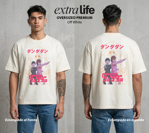 Lo Paranormal Cotidiano | El Amor Paranormal #00577 - Playera Oversized Premium | Off White - Foto en modelo