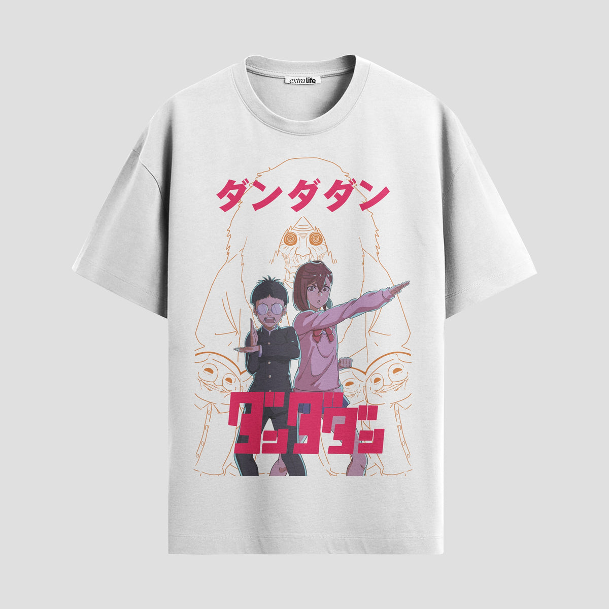 Playera urbana de anime y gaming ExtraLife MX, corte Classic Premium unisex ligero y transpirable en color Deep Black y Pure White, ropa de uso diario para gym y casual.