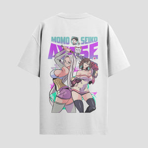 Playera urbana de anime y gaming ExtraLife MX, corte Standard Fit unisex ligero y transpirable en color Deep Black y Pure White, ropa de uso diario para gym y casual.