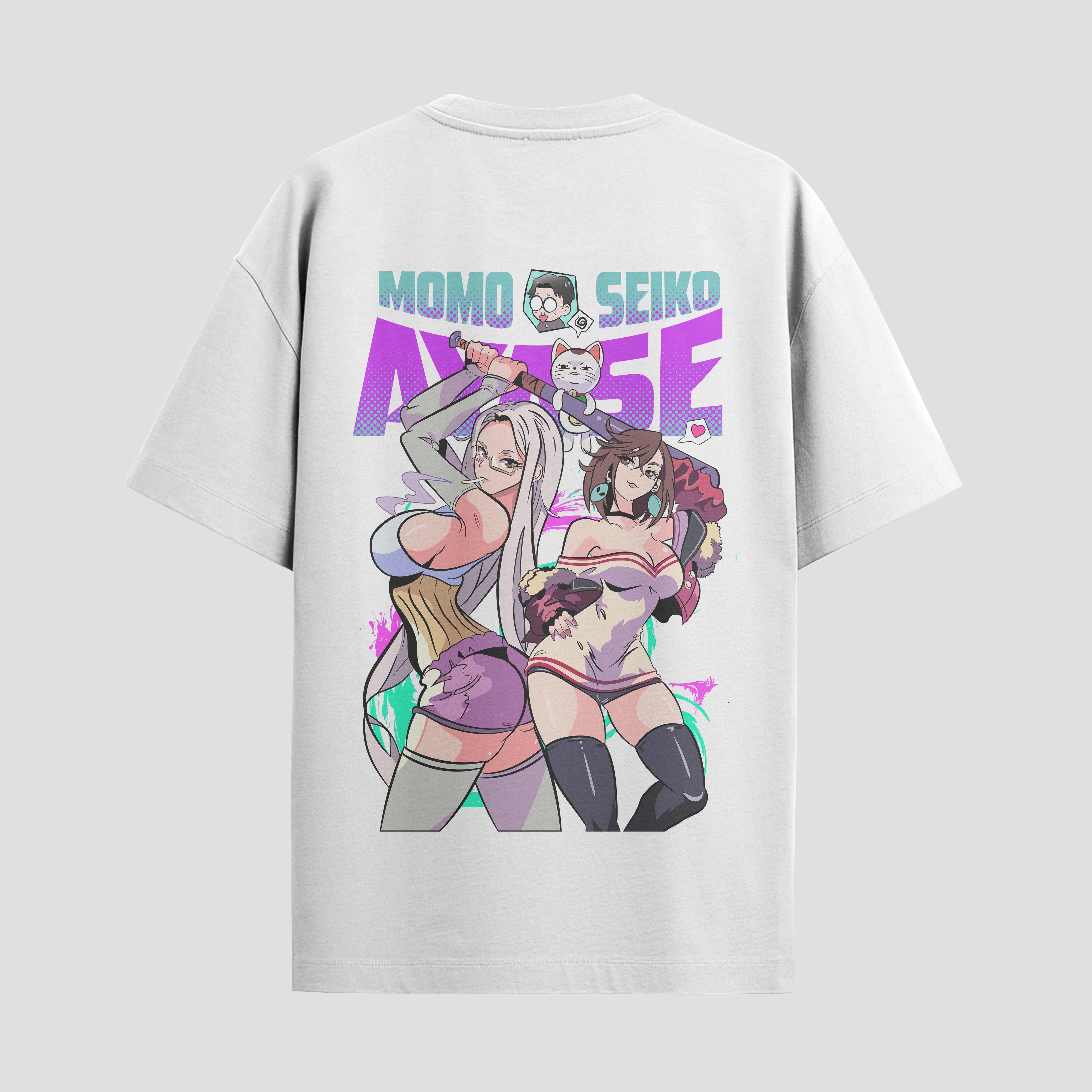 Playera urbana de anime y gaming ExtraLife MX, corte Standard Fit unisex ligero y transpirable en color Deep Black y Pure White, ropa de uso diario para gym y casual.