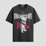 Playera urbana de anime y gaming ExtraLife MX, corte Standard Fit unisex ligero y transpirable en color Deep Black y Pure White, ropa de uso diario para gym y casual.
