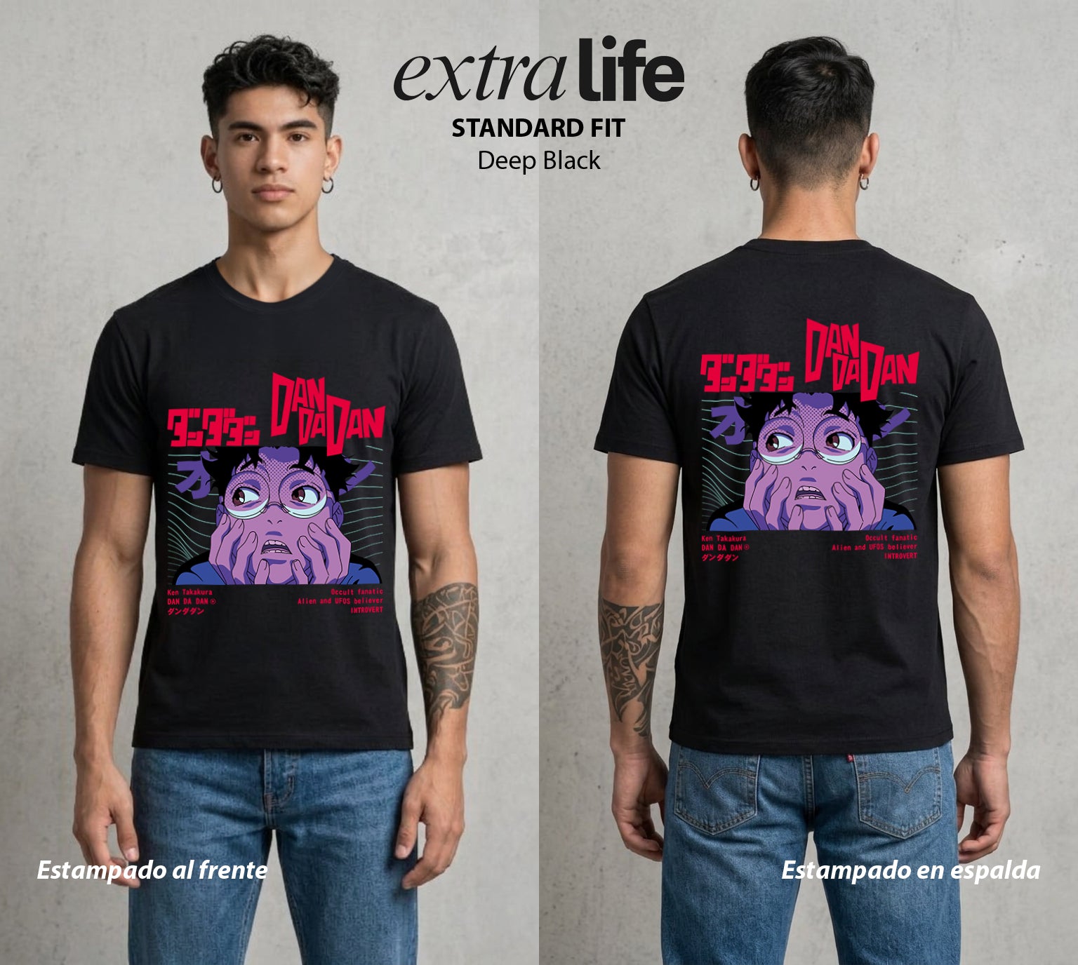 Lo Paranormal Cotidiano | El Chico del Ocultismo #00584 - Playera Standard Fit | Deep Black - Foto en modelo