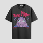 Playera urbana de anime y gaming ExtraLife MX, corte Standard Fit unisex ligero y transpirable en color Deep Black y Pure White, ropa de uso diario para gym y casual.