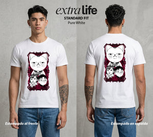 Lo Paranormal Cotidiano | El Amor del Caos #00586 - Playera Standard Fit | Pure White - Foto en modelo