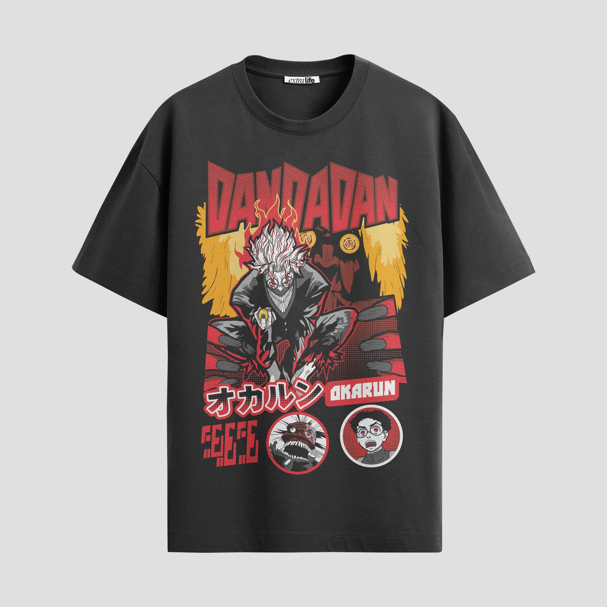 Playera urbana de anime y gaming ExtraLife MX, corte Classic Premium unisex ligero y transpirable en color Deep Black y Pure White, ropa de uso diario para gym y casual.