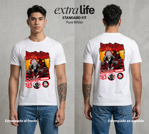 Lo Paranormal Cotidiano | El Viento Sobrenatural #00588 - Playera Standard Fit | Pure White - Foto en modelo
