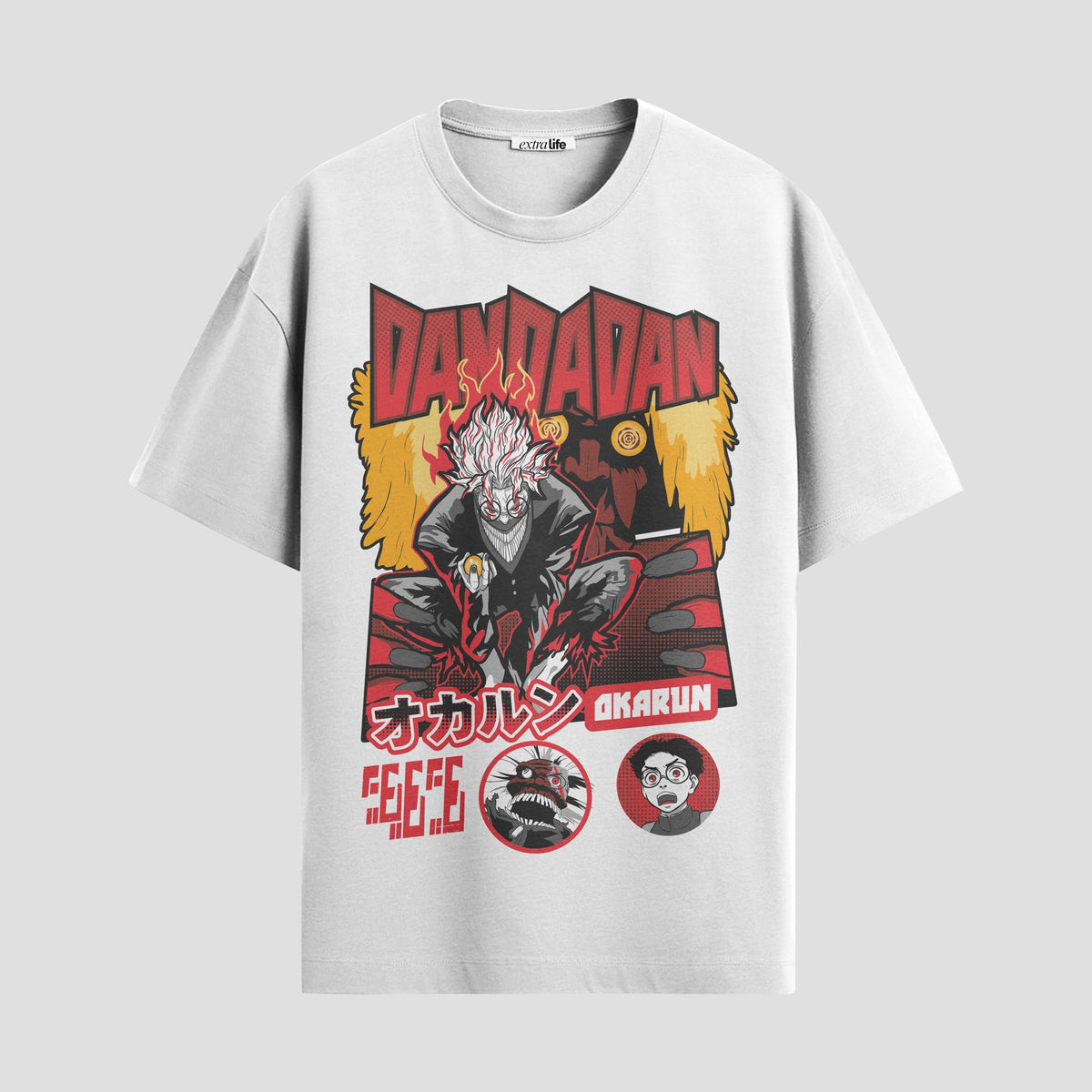 Playera urbana de anime y gaming ExtraLife MX, corte Classic Premium unisex ligero y transpirable en color Deep Black y Pure White, ropa de uso diario para gym y casual.