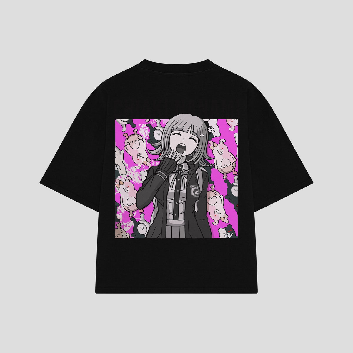 Playera streetwear premium de anime y gaming ExtraLife MX, corte oversized drop shoulder ligero y fresco en color Deep Black y Off-White, moda urbana mexicana de culto.