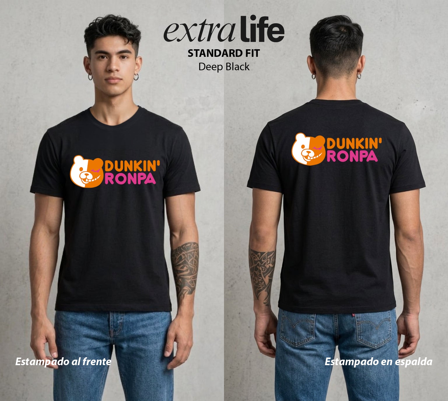 El Juicio Final Escolar | Las Donas de la Desesperanza #00598 - Playera Standard Fit | Deep Black - Foto en modelo