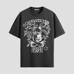 Playera urbana de anime y gaming ExtraLife MX, corte Standard Fit unisex ligero y transpirable en color Deep Black y Pure White, ropa de uso diario para gym y casual.