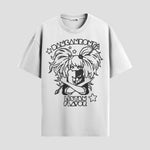 Playera urbana de anime y gaming ExtraLife MX, corte Standard Fit unisex ligero y transpirable en color Deep Black y Pure White, ropa de uso diario para gym y casual.