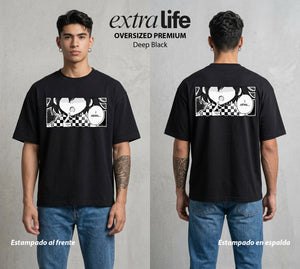 El Juicio Final Escolar | El Mentiroso del Bien #00601 - Playera Oversized Premium | Deep Black - Foto en modelo
