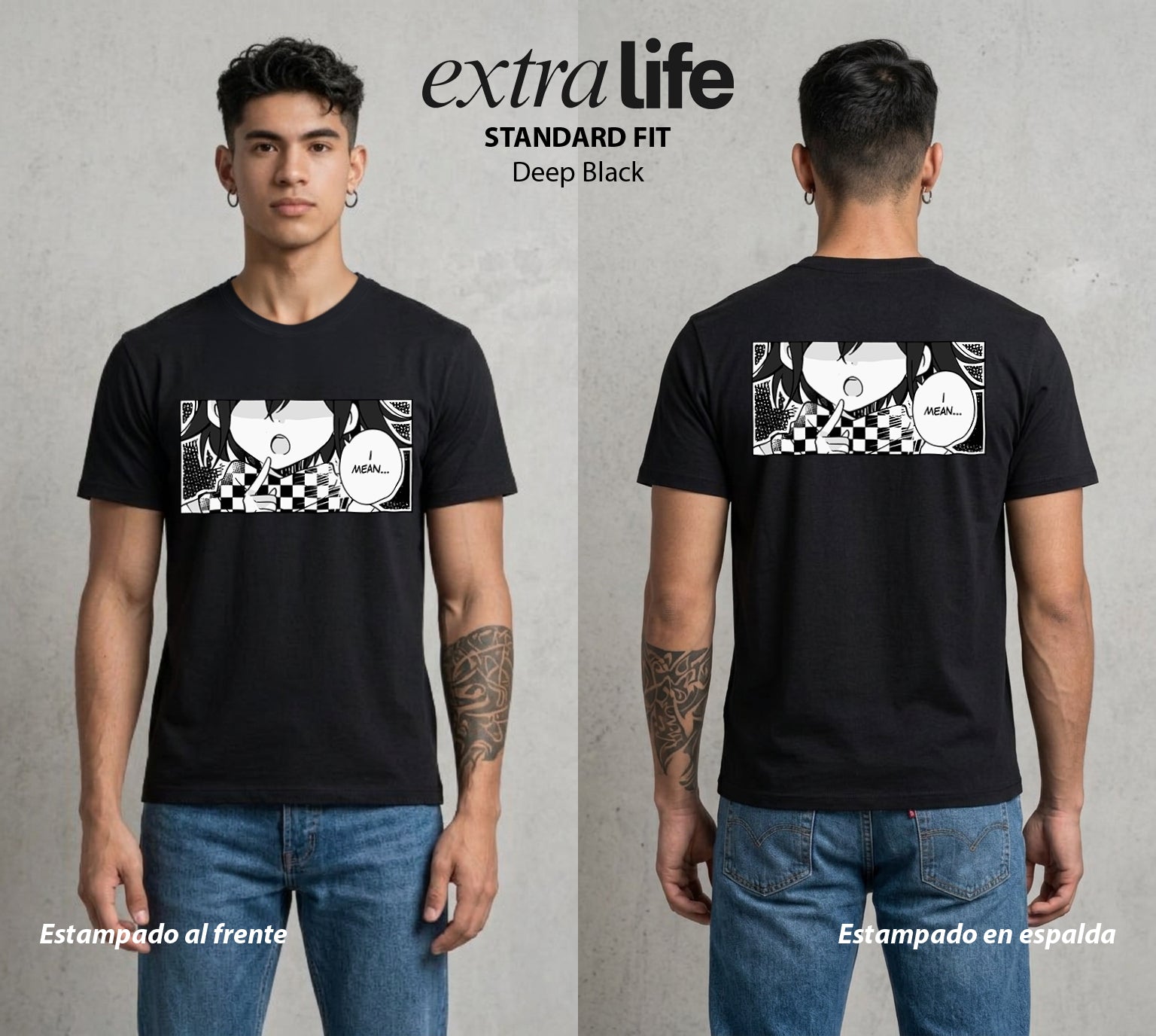 El Juicio Final Escolar | El Mentiroso del Bien #00601 - Playera Standard Fit | Deep Black - Foto en modelo