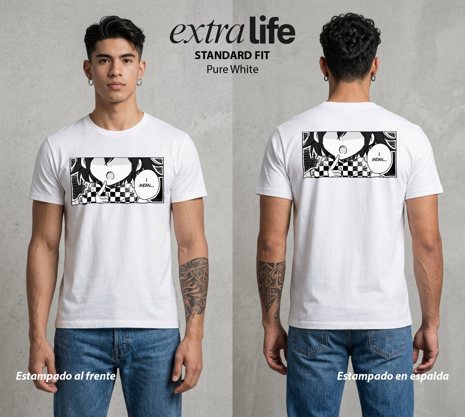 El Juicio Final Escolar | El Mentiroso del Bien #00601 - Playera Standard Fit | Pure White - Foto en modelo