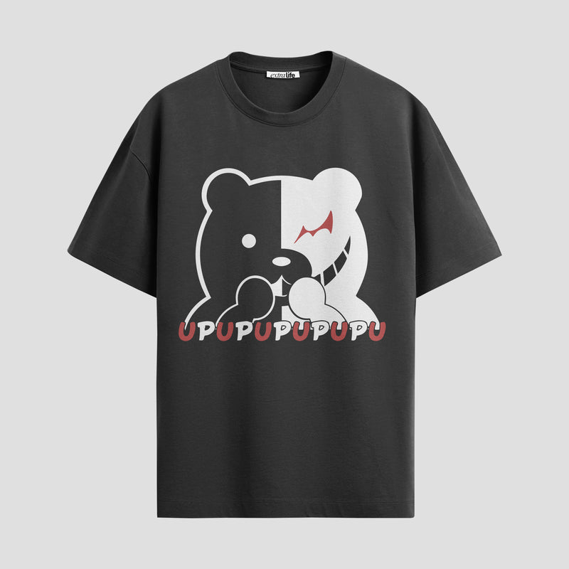 Playera urbana de anime y gaming ExtraLife MX, corte Standard Fit unisex ligero y transpirable en color Deep Black y Pure White, ropa de uso diario para gym y casual.