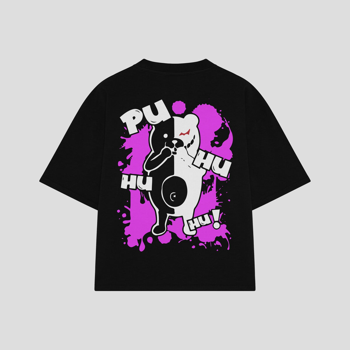 Playera streetwear premium de anime y gaming ExtraLife MX, corte oversized drop shoulder ligero y fresco en color Deep Black y Off-White, moda urbana mexicana de culto.