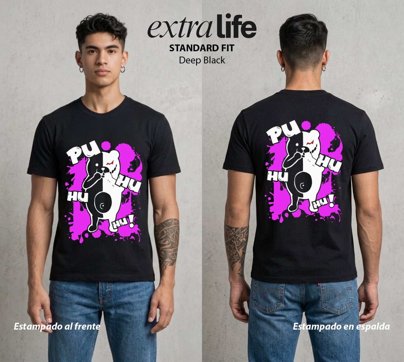 El Juicio Final Escolar | El Juez de la Desesperanza #00603 - Playera Standard Fit | Deep Black - Foto en modelo