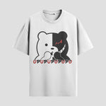 Playera urbana de anime y gaming ExtraLife MX, corte Standard Fit unisex ligero y transpirable en color Deep Black y Pure White, ropa de uso diario para gym y casual.
