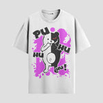 Playera urbana de anime y gaming ExtraLife MX, corte Standard Fit unisex ligero y transpirable en color Deep Black y Pure White, ropa de uso diario para gym y casual.