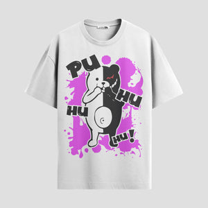 Playera urbana de anime y gaming ExtraLife MX, corte Standard Fit unisex ligero y transpirable en color Deep Black y Pure White, ropa de uso diario para gym y casual.