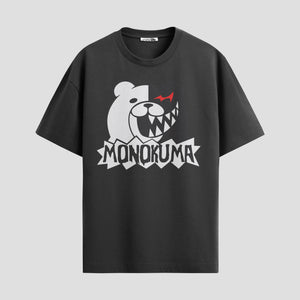 Playera urbana de anime y gaming ExtraLife MX, corte Standard Fit unisex ligero y transpirable en color Deep Black y Pure White, ropa de uso diario para gym y casual.